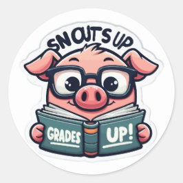 スヌートアップ、成績 – 豚新学期 ラウンドシール