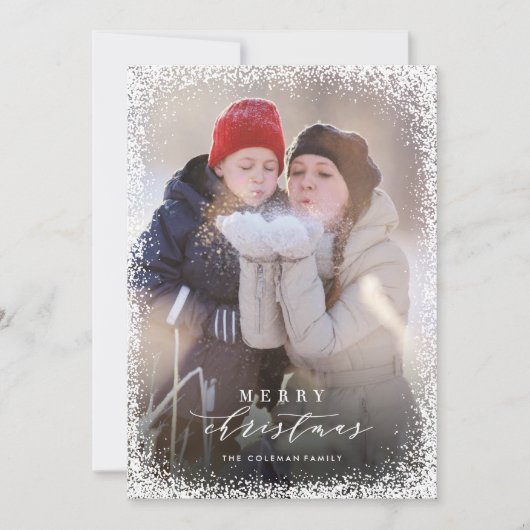 スヌードインメリークリスマスポートレートホリデーカード シーズンカード (正面)