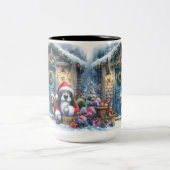 スヌープをする ツートーンマグカップ (中央)