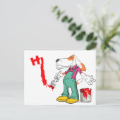 スヌープ犬はがき ポストカード (スタンド正面)