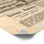 スヌーミシュワシントン1890アンティークパノラママップ ポスター (角)