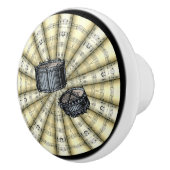 スネアドラムの~は楽譜の~Choseの背景を転がりました セラミックノブ (右)