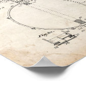 スネアドラム特許 – 古い外観 ポスター (角)