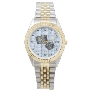 スネアドラム～シ転がートミュージック～ブルーティントバック 腕時計