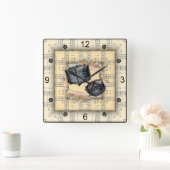 スネアドラム～ブレイクスルー～奇妙な楽譜～ スクエア壁時計 (ホーム)