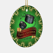 スネアドラム～ミュージカルスクロール～メリークリスマス～ セラミックオーナメント (右)