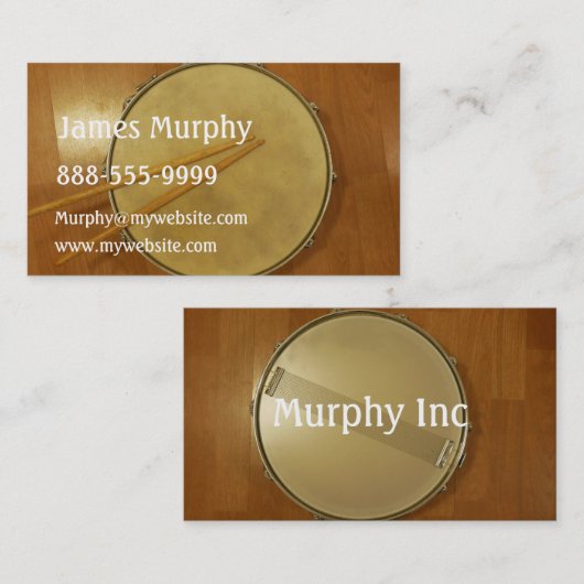 スネアドラム 名刺 (正面/裏面)