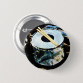 スネアドラム 缶バッジ (正面&裏面)