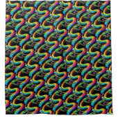 スネカラフルークイラストレーション シャワーカーテン (正面)