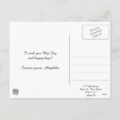 スネグロロシアのッカスタイルイラストレーション。雪だるま シーズンポストカード (裏面)