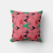 スネジー原子矢印とスターバストアクアオレンジ クッション (正面)