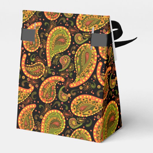 スネジー金ゴールドとブラックペイズリー フェイバーボックス (裏面サイド)