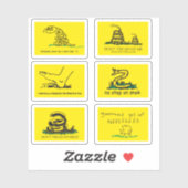 スネックライトガッドデン国旗のパロディミームx6 シール (シート)