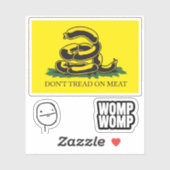 スネックライトガッドデン国旗のパロディミームx6 シール (シート)