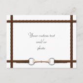 スネフビット&レースの手綱カスタムの馬写真 ポストカード (正面)