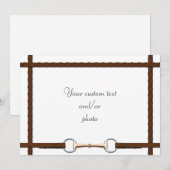 スネフビット&レース手綱Equestrian Horse写真 サンキューカード (正面/裏面)