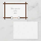 スネフビット&レース手綱Equestrian Horse写真 ノートカード (正面/裏面)