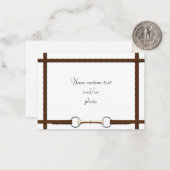 スネフビット&レース手綱Equestrian Horse写真 ノートカード (正面/裏面インサイチュ)