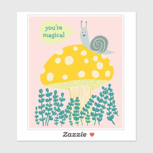 スネリお洒落オンマジカルマッシュルームカスタム シール (シート)