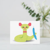 スネークおもしろいピエロ付き/スネークバルーン動物ポストカード ポストカード (スタンド正面)