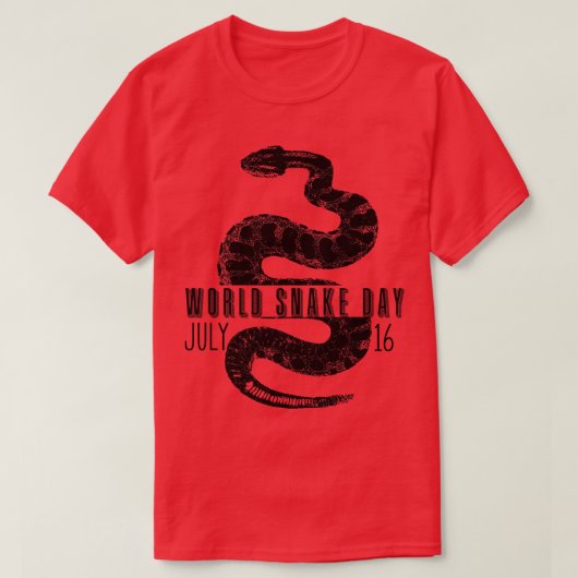 スネークおもしろいワールドスネークデー7月16日2 Tシャツ (デザイン正面)