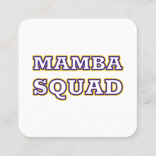 スネークおもしろい恋人のためのマンバ分隊の服 スクエア名刺 (裏面)