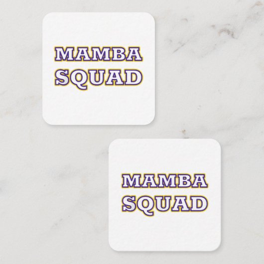 スネークおもしろい恋人のためのマンバ分隊の服 スクエア名刺 (正面/裏面)