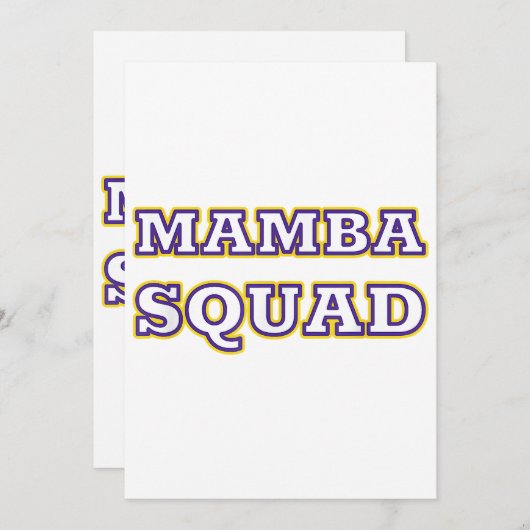 スネークおもしろい恋人のためのマンバ分隊の服 招待状 (正面/裏面)