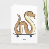 スネークがスケートボードでスケーティング カード (裏面)
