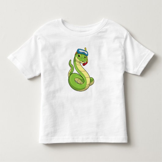 スネークとしてダイバーワーストシュノーケル トドラーTシャツ (正面)