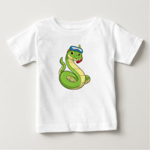 スネークとしてダイバーワーストシュノーケル ベビーTシャツ