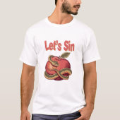 スネークとアップルを罪に問おう Tシャツ (正面)