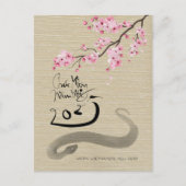 スネークのベトナム新年 VHPostCの花 シーズンポストカード (正面)