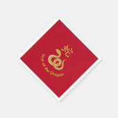 スネークの年デザイン紙 スタンダードカクテルナプキン (角)