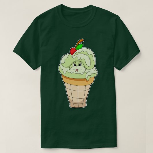 スネークアイスクリームコーンさくらんぼ Tシャツ (デザイン正面)