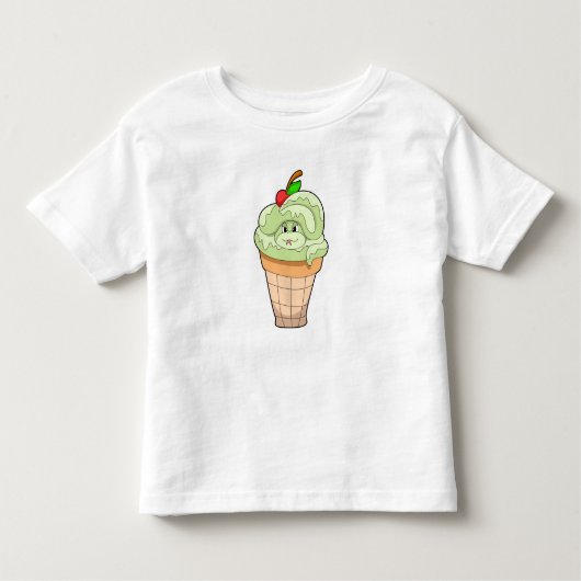 スネークアイスクリームコーン&さくらんぼ トドラーTシャツ (正面)