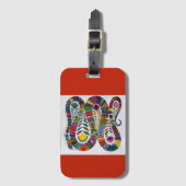 スネークアカラフルクリル荷物タグ ラゲッジタグ (正面縦)