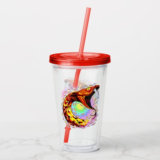 スネークアタックサイケデリックスリアル芸術 アクリルタンブラー (裏面)