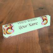 スネークアタックサイケデリックスリアル芸術 デスクネームプレート (側面)