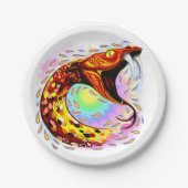 スネークアタックサイケデリックスリアル芸術 ペーパープレート (正面)