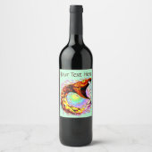 スネークアタックサイケデリックスリアル芸術 ワインラベル (正面)