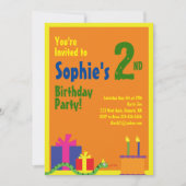 スネークアニマルキッズバースデーパーティ招待状 招待状 (正面)