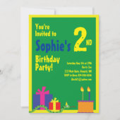 スネークアニマルキッズバースデーパーティ招待状 招待状 (正面)