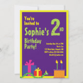 スネークアニマルキッズバースデーパーティ招待状 招待状 (正面)