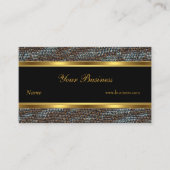 スネークアニマル金ゴールドストライプブラックエレガントクラス2 名刺 (正面)