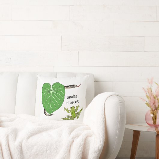 スネークアンドカエル装飾用クッション クッション (ソファ)