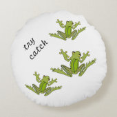 スネークアンドカエル装飾用クッション ラウンドクッション (裏面)