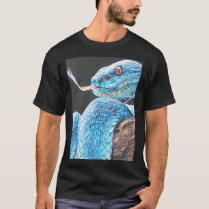 スネークアートビューティフルバイパースケッチ  Tシャツ