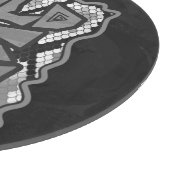 スネークイエローと金ゴールドプリント カッティングボード (角)