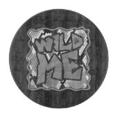 スネークイエローと金ゴールドプリント カッティングボード (正面)